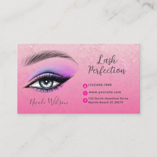 Carte De Visite Maquillage de beauté Lashes and Brows (Devant)