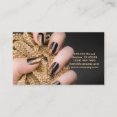 Carte De Visite Maquillage de beauté moderne manucure ongles salon (Dos)