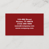 Carte De Visite Maquillage de beauté moderne manucure ongles salon (Dos)