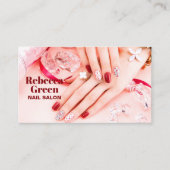 Carte De Visite Maquillage de beauté moderne manucure ongles salon (Devant)