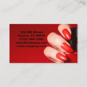 Carte De Visite Maquillage de beauté moderne manucure ongles salon (Dos)