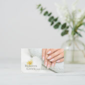 Carte De Visite Maquillage de beauté moderne manucure ongles salon (Debout devant)