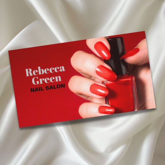 Carte De Visite Maquillage de beauté moderne manucure ongles salon