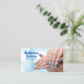 Carte De Visite Maquillage de beauté moderne manucure ongles salon (Debout devant)