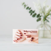 Carte De Visite Maquillage de beauté moderne manucure ongles salon (Debout devant)
