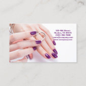 Carte De Visite Maquillage de beauté moderne manucure ongles salon (Dos)