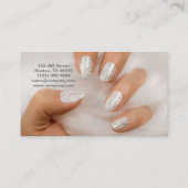 Carte De Visite Maquillage de beauté moderne manucure ongles salon (Dos)