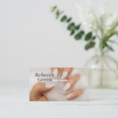 Carte De Visite Maquillage de beauté moderne manucure ongles salon (Debout devant)