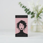 Carte De Visite Maquillage de beauté moderne ongles de cheveux ble (Debout devant)