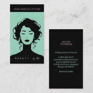 Carte De Visite Maquillage de beauté moderne ongles de cheveux Min