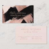 Carte De Visite Maquillage de cheveux de typographie de traçage (Devant / Derrière)