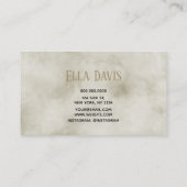 Carte De Visite Maquillage de cheveux en or élégant (Dos)