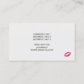 Carte De Visite Maquillage de cheveux noirs fille Maquillage de gr (Dos)