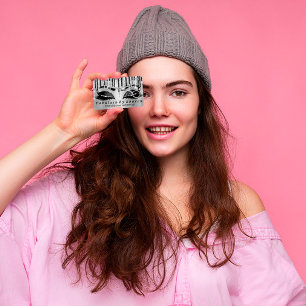 Carte De Visite Maquillage de coiffeur Eyelash Ciseaux d'argent Ar