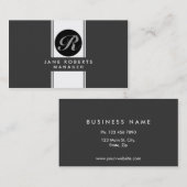 Carte De Visite Maquillage de cosmétologiste spécialisé en monogra (Devant / Derrière)