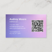 Carte De Visite Maquillage de la peau Esthétique Services Logo QR  (Devant)