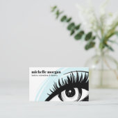 Carte De Visite Maquillage de l'oeil bleu Eyelash Brows profession (Debout devant)