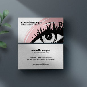 Carte De Visite Maquillage de l'oeil rose Eyelash Brows profession