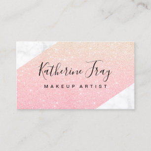 Carte De Visite Maquillage de marbre blanc de parties