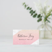 Carte De Visite Maquillage de marbre blanc de parties (Debout devant)