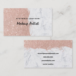 Carte De Visite Maquillage de marbre de faux de traçages modernes