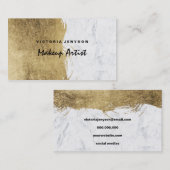 Carte De Visite Maquillage de marbre de faux de traçages modernes (Devant / Derrière)