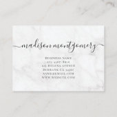 Carte De Visite Maquillage de marbre de Parties scintillant de mar (Dos)