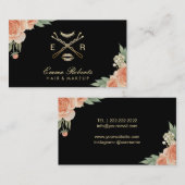 Carte De Visite Maquillage de mariage et cru de salon de coiffeur (Devant / Derrière)