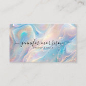 Carte De Visite Maquillage de Parties scintillant d'or opal bleu, (Devant)