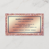 Carte De Visite Maquillage de Parties scintillant Gold Foil Circle (Dos)