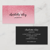 Carte De Visite Maquillage de salon Monogramme de Parties scintill (Devant / Derrière)