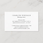 Carte De Visite Maquillage de typographie de script moderne (Dos)