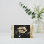 Carte De Visite Maquillage des lèvres luxe élégant (Debout devant)