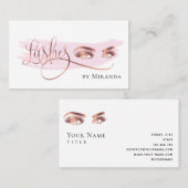 Carte De Visite Maquillage des yeux de Rose d'or Faux (Devant / Derrière)