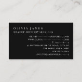 Carte De Visite Maquillage d'oeil arc-en-ciel Artiste Salon de bea (Dos)