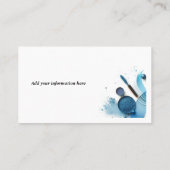 Carte De Visite Maquillage d'ombre aux yeux bleus chatoyant (Dos)