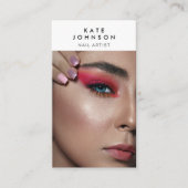 Carte De Visite Maquillage du salon à ongles - Photo Code QR (Devant)