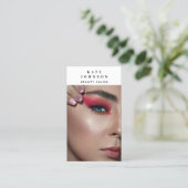Carte De Visite Maquillage du salon à ongles - Photo Code QR (Debout devant)