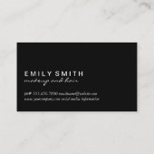 Carte De Visite Maquillage élégant et coiffeur (Dos)