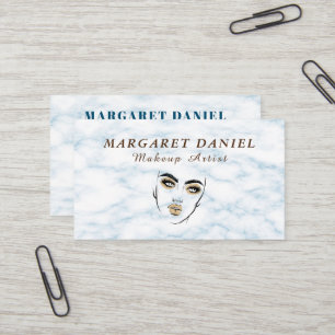 Carte De Visite Maquillage élégant et professionnel Art Marbre Bla