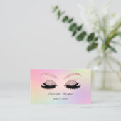 Carte De Visite Maquillage Elégant Parties scintillant Faux Lashes (Debout devant)