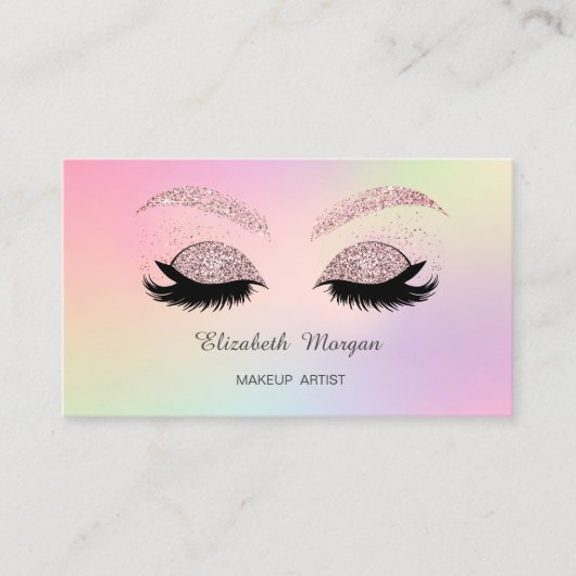 Carte De Visite Maquillage Elégant Parties scintillant Faux Lashes (Devant)