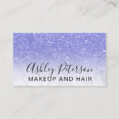 Carte De Visite Maquillage élégante typographie marbre violet part (Devant)