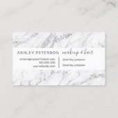 Carte De Visite Maquillage élégante typographie parties scintillan (Dos)