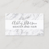 Carte De Visite Maquillage élégante typographie parties scintillan (Devant)