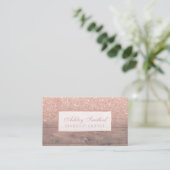 Carte De Visite Maquillage en bois d'ombre de faux de parties (Debout devant)