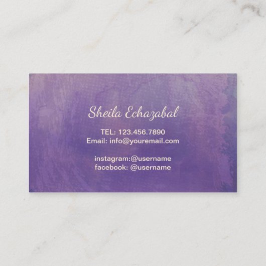 Carte De Visite Maquillage en pointillé Artiste Gold Script Élégan (Dos)