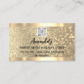Carte De Visite Maquillage Esthétique Lash Nails Code QR Logo Or (Dos)