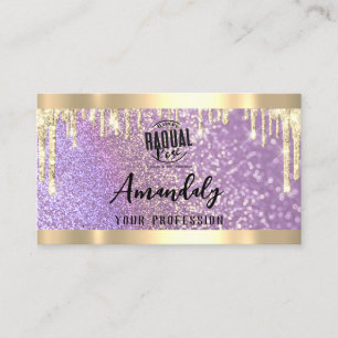 Carte De Visite Maquillage Esthétique Lash QR Logo Purple Drives