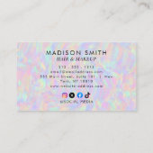 Carte De Visite Maquillage esthétique moderne et élégant (Dos)